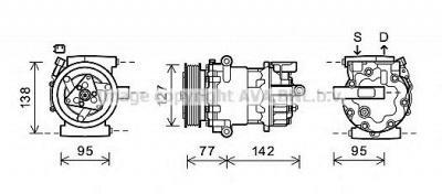 AVA QUALITY COOLING fdk469 -  Компрессор, кондиционер